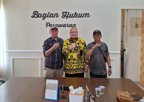 Ketua Ormas GML DPD Pesawaran Bersama Pimred Jagadnews Koordinasi Bersama Bagian Hukum Kabupaten Pesawaran 